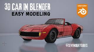 Modeling 3D Car in Blender DOT method - Corvette Stingray 1973