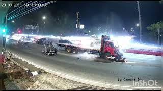 No sensor Rekaman CCTV kecelakaan exit tol Bawen Semarang Jateng 23 september 23