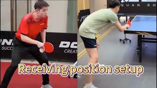 【table tennis】Two world champions demonstrate the receiving stance and footwork for you