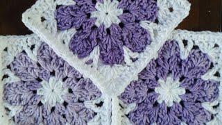 'Adriana" Granny Square | Flower Granny Square | Granny Square Crochet | Crochet | Craft