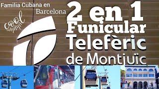 Cable car Funicular de Montjuic City of Barcelona-Spain.