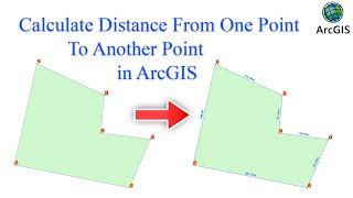 Calculate Distance From One Point To Another Point in ArcGIS