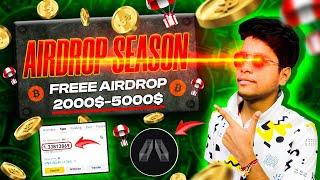  Earn Freee Gauranteed 5000$ From Airdrops | Biggest Crypto Airdrop of 2024 | Best Airdrop 2024