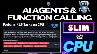 CPU-based SLMs for AI Agents and Function Calling by LLMWare