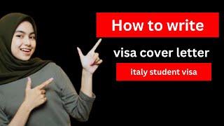 Cover letter for visa || Visa cover letter full explanation with sample| study in Italy 2023-24