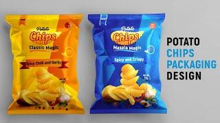 Chips Bag Package Design – Product Label Design Illustrator Tutorial - Step by Step Explanation