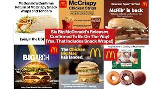 Six Big McDonald's Menu Releases Confirmed to Be on the Way (Yes, Snack Wraps!) #mcdonalds #fastfood