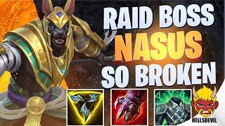 WILD RIFT | RAID BOSS NASUS IS SO BROKEN NOW! | Challenger Nasus Gameplay | Guide & Build