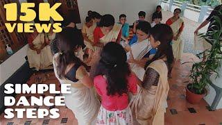 Thiruvathira with simple steps 4K | Kerala girls | Easy to learn | Onam get together