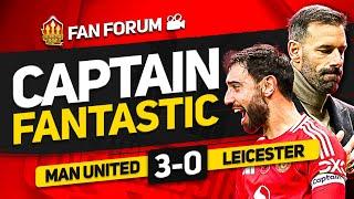 FANTASTIC BRUNO & RUUD FAREWELL! Man United 3-0 Leicester City | LIVE Fan's Forum