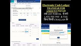 How to transfer electronic cash ledger balance in GST PORTAL