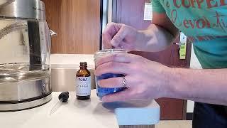 Making a 1 mg per drop copper sulfate solution: 5/8ths teaspoons in 2 oz. water