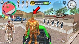 Rope Hero: Vice Town (Stone Giant on Monster Truck) Stone Giant Fight Army Man - Android Gameplay HD