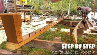 HOW TO MAKE A WOOD BOAT ||  the initial process for making a traditional wooden boat