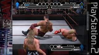 WWE SmackDown Vs RAW 2004 2005 PS2 Season mode as Batista Race for World Heavyweight Title Pt1