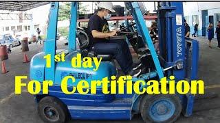 1st day "TESDA" Forklift Certification training