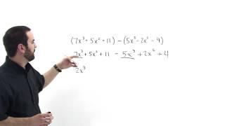 Subtracting Polynomials