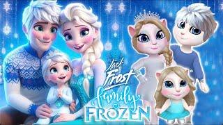 ℹ️ ℹ️ My talking Angela 2 | Frozen | Family Jack Frost And Elsa | cosplay