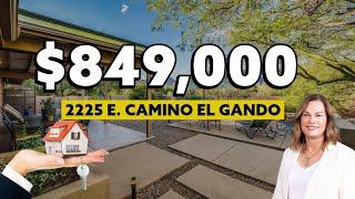 Stunning Catalina Foothills Home Tour | 2225 E Camino El Ganado Tucson AZ - $849,000 | Luxury Living