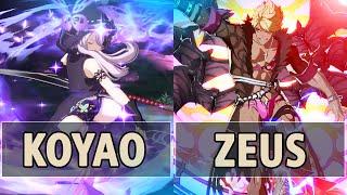 GBVSR:Koyao (Narmaya B.Butterfly) Vs Zeus (Summer Belial)| High Level Gameplay.