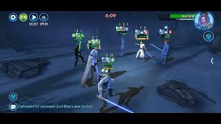 SWGOH TW 3V3: JML vs Rey Ben and new Ezra