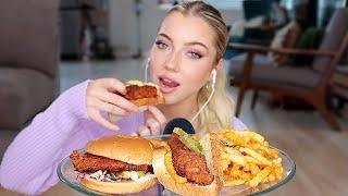 ASMR SPICY FRIED CHICKEN MUKBANG!