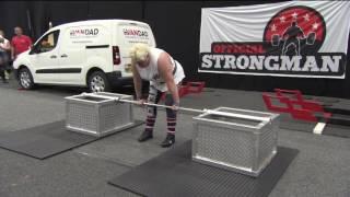 Anna Harjapaa setting silver dollar world record World's Strongest Woman 2016