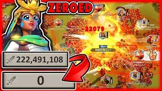 222M Max Power WHALE Gets ZEROED at PASS 4! Rise of Kingdoms