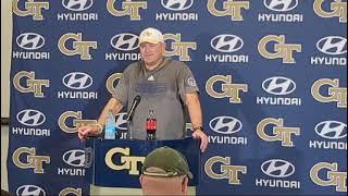 Georgia Tech head coach, Brent Key's post-game presser after there 59-7 win over VMI