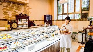 We interviewed a cake shop in Tokyo where one woman struggles to make a cake.