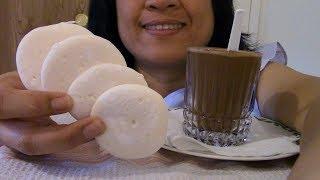 ASMR Eating round plate marshmallow toppers and cocoa ScorpioAnnASMR