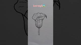 easy flower drawing tutorial for beginners #art #shorts #flowers