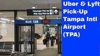 Uber and Lyft Ride App Pickup at Tampa International Airport