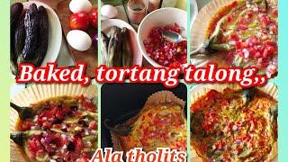 baked tortang talong,, ala tholits,, #cooking #vegetables #homemadefood #baked