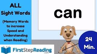 All Sight Words Videos/ Grade 1-3/ Dolch Words/ Fry Words/Memory Words/ Kindergarten/ Read/ Memorize