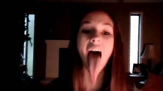 Sexy long tongue girl 2