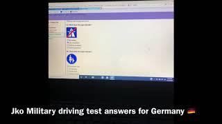 JKO EUROPE DRIVING TEST EXAM ANSWERS | GERMANY DRIVING EXAM