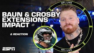  ZACK BAUN & MAXX CROSBY SIGN EXTENSIONS  How does this impact the Eagles & Raiders? | NFL Live