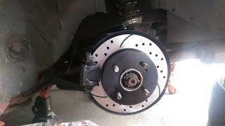 DIY: 240sx rear brake upgrade.  Drilled and slotted rotors