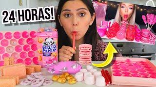 SOLO comí COMIDA de MUKBANG durante 24 HORAS.. CASI MUERO! - Caro Trippar