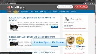 Reset Epson L220 printer - Epson L220 Resetter Adjustment Program