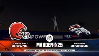 Browns vs Broncos Week 13 Simulation (Madden 25 PS5)