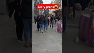 Scary prank in madrid centre#funny#viralvideo#shorts#shortsvideo#prank#madrid#spain#street#fear#