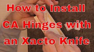 Using an Xacto Knife to Install a CA Hinge - RC Plane Lab