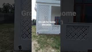 GRC cemented jali window and railing for home elevation (how to install GRC jali)