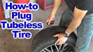 How to Plug a Flat Tubeless Tire by Howstuffinmycarworks