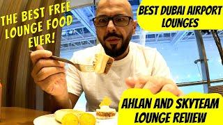 The BEST LOUNGE in Dubai Airport! FREE with Priority pass! T1 Ahlan and Skyteam Lounge Review