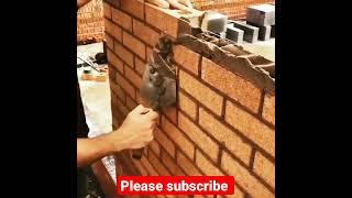 How to Brick Wall Laying Work I brick wall I Brick wall design ideas I