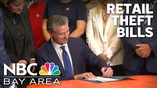 Gov. Newsom signs retail theft bills in San Jose