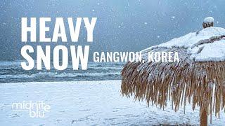 Heavy snow in Gangwon Korea